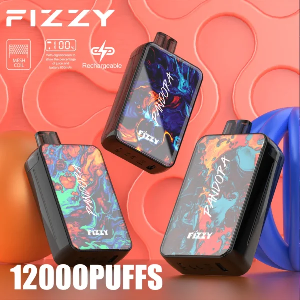 Fizzy Pandora 12000 12K Puffs 2% 5% Nicotine Original Edition LCD Display Disposable Vape